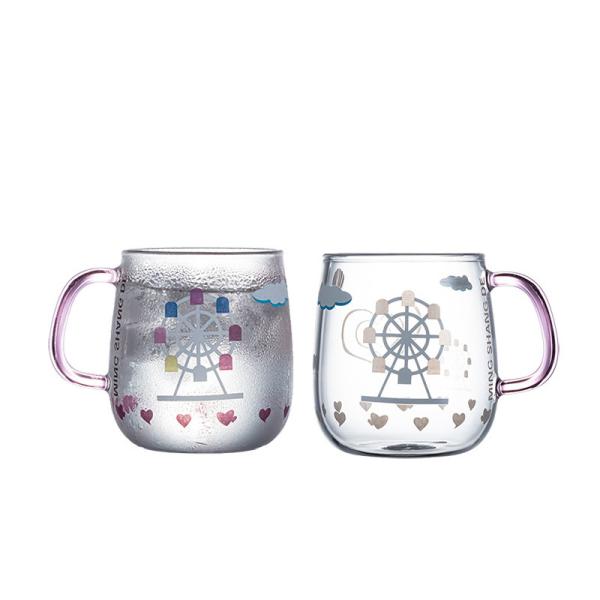 Buy cheap Decal Paper Custom Made Glass Cups 400ml For Coffee Milk Juice Tea from wholesalers