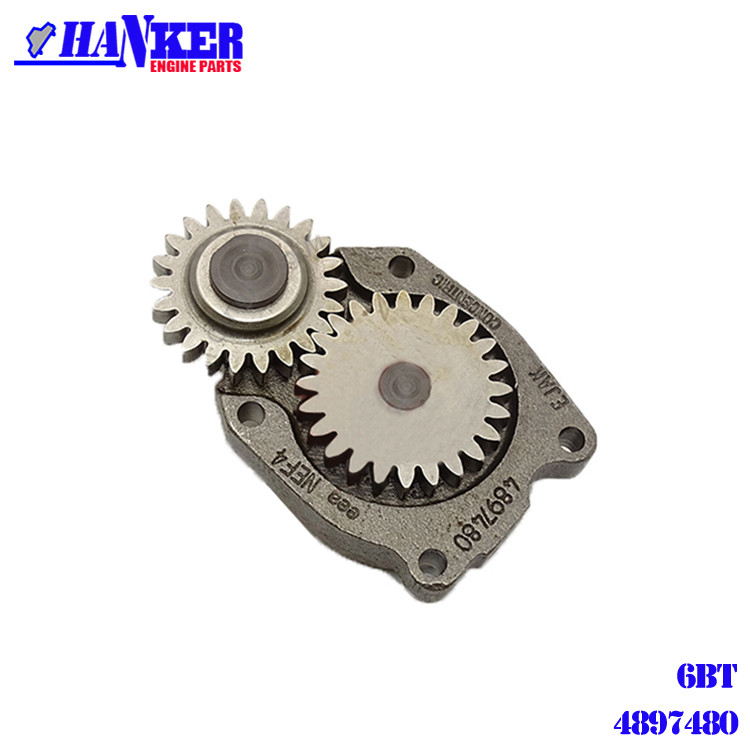4897480 Cummins 6BT Oil Pump Iron / Aluminum Material