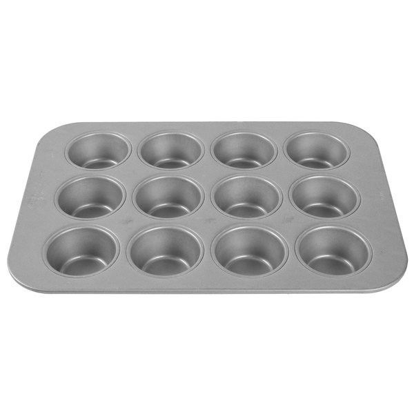 RK Bakeware China-12 Compartment Fluted 1.5mm Muffin Baking Pan Glazed Aluminized Steel 2