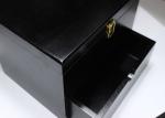 Woman Solid Wood Jewelry Box , Black Color Handcrafted Wood Decorative Boxes