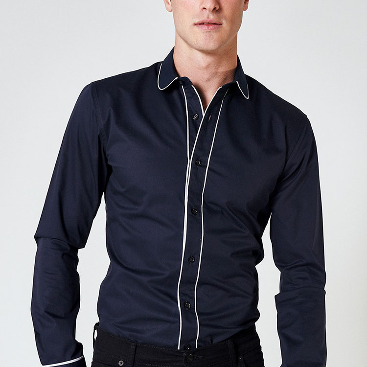 OEM ODM Men High Quality Bulk Shirt 2019 Factory Wholesalers, New Design Men Blue Shirt