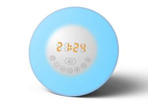 Wholesale Bluetooth Colorful Wake Up Light Alarm Clock , FM Radio Function Sun Lamp Alarm Clock from china suppliers