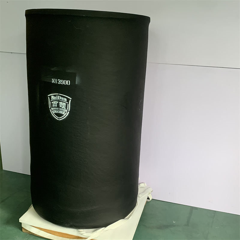 Advanced Material Carborundum Graphite Crucible For Induction Furnace Straight Cylindrical Crucible