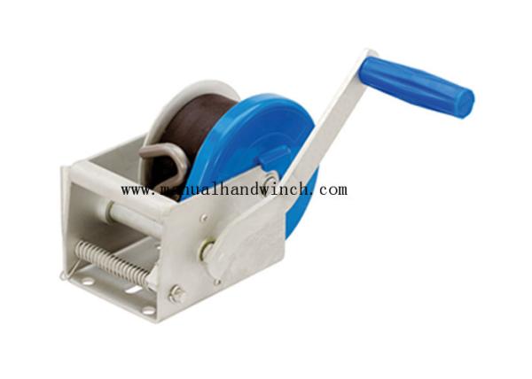 Buy cheap Carbon Steel 500kg Dacromet Pawl Small Hand Winch , 50mm Drum Manual Boat Winch from wholesalers