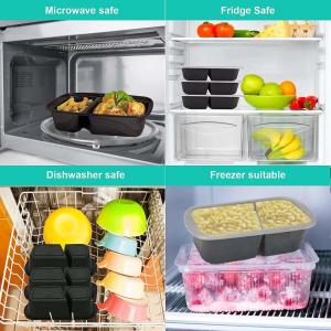 China Plastic Meal Prep 3 Compartment Clamshell Hinged Food Take Out Container Disposable on sale