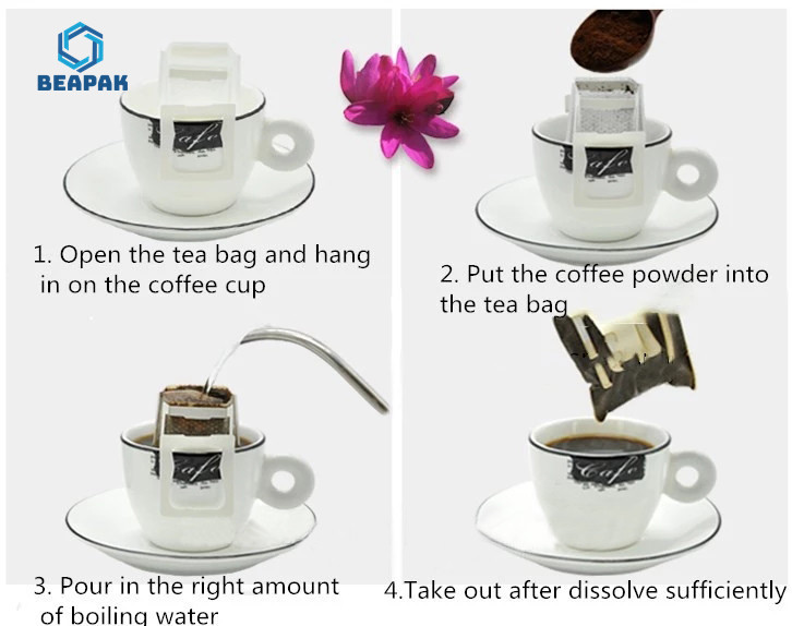 Travel 100pcs Eco non woven Drip Coffee Filter Bags