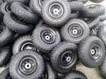 350 4 Grey Plastic Rim Pneumatic Trolley Wheels 10 Inch Hand Trolley Wheel