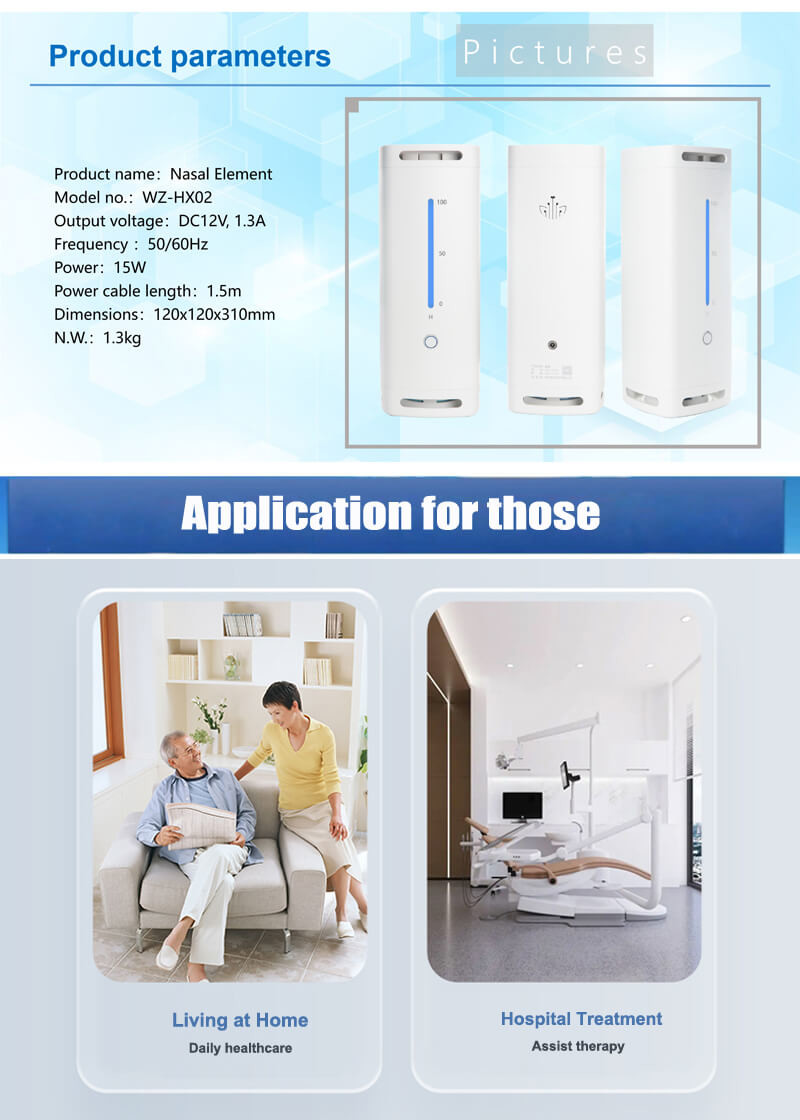 12V Negative Hydrogen Oxygen Inhaler Generator 18W Desktop Style
