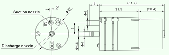 Low Vibration 12V DC Vacuum Pump Chemical Liquid Pumps For Fragrance Diffuser