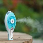 Novelty gifts USB charge handheld mist cooling air fan fog mist fan cooler