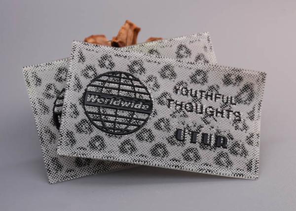 Buy cheap Printed With Black Shiny Logos Custom Silicone Labels For Clothing from wholesalers