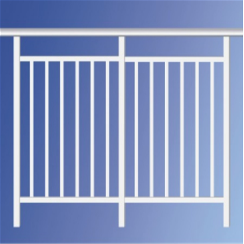 Easy Install Aluminum Glass Railing , Aluminum Building Railing White Color Deck Balustrade For Balcony