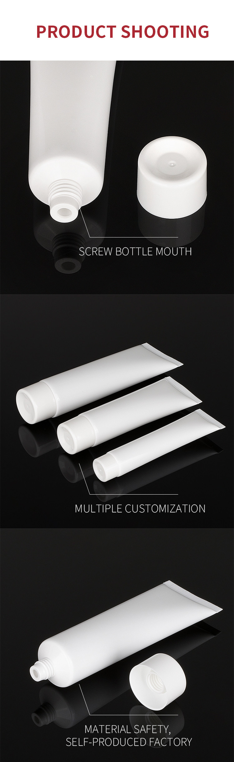 50ml 100ml 200ml PET Empty Frosted Plastic Squeeze Cosmetic Hand Cream Lotion Cleanser Test Packaging Tubes