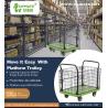 Buy cheap 300kg Double Handrail Foldable Cart Trolley High Guardrail Portable Grocery Cart from wholesalers