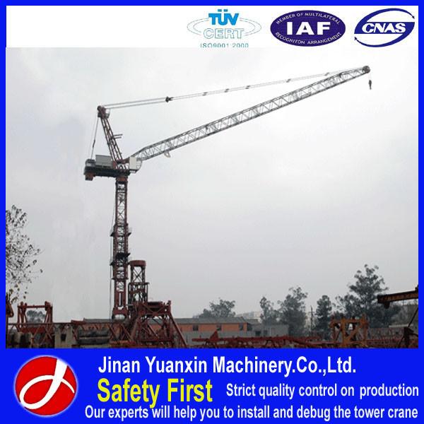 Buy cheap Jinan Yuanxin supplier QTD125 good used luffing jib tower crane in dubai for sale from wholesalers