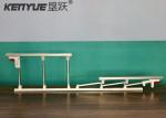 White Double Switch Medical Bed Side Rail Hexapole Aluminum Alloy