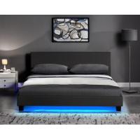 Buy cheap Modern PU Leather Upholstered Bed Frame Plywood With LED Bed Frame product