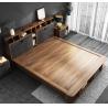 Buy cheap Apartment Flat Wood Platform Bed , Bedroom Furniture With Storage Cabinet from wholesalers