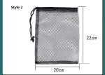 Polyester Sports Drawstring Bag Mesh Pocket Net Pouch For Storage Golf Tennis