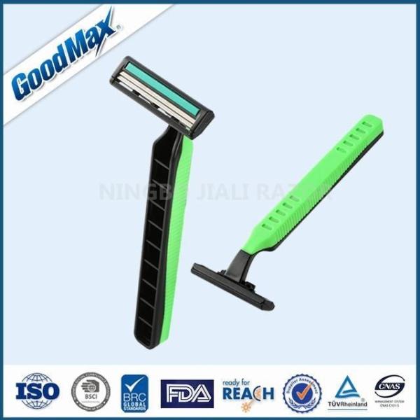 Buy cheap Green / Black Twin Blade Disposable Razor Anti - Drag Blades For Face Body Underarm from wholesalers