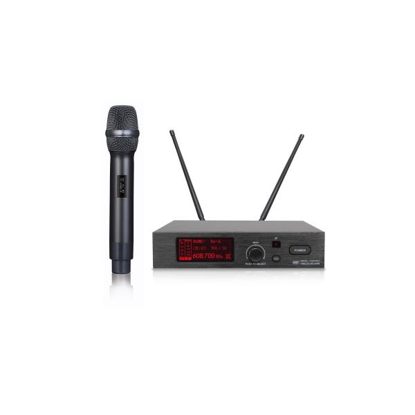 Single Channel Professional UHF Wireless Microphone System 105dB SNR True