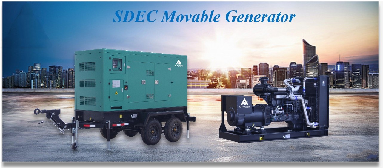 AC Single Phase Diesel Generator Reliable Engine 40KW Engine Power 50KVA SDEC Diesel Generator