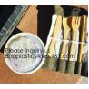 Buy cheap Eco friendly 5 Pieces Fork Knife Spoon Bamboo Disposable Cutlery Set Reusable Bamboo Cutlery Travel Set Bagease pack from wholesalers