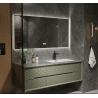 Buy cheap Brown Wash Basin Bathroom Cabinet Matte Melamine Door Rectangular LED Mirror from wholesalers