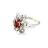 Buy cheap Women Jewelry 5mmx7mm Oval Blue Topaz Clear Cubic Zirconia Silver Ring(F22) from wholesalers
