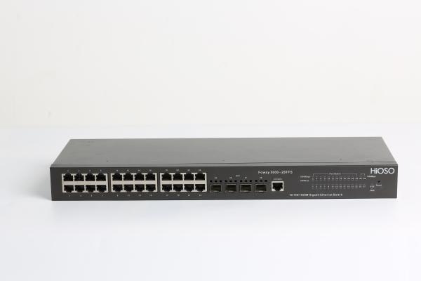 Buy cheap AC110V Cat5 Cable 100m 28 Port Managed Switch , Gigabit Switch POE from wholesalers