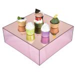 Modern Minimalist Acrylic Tea Table Square Shape For Luxurious Living Room Decor