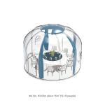 Transparent Extended Star Room Bubble House as Fire Protection for Camping and