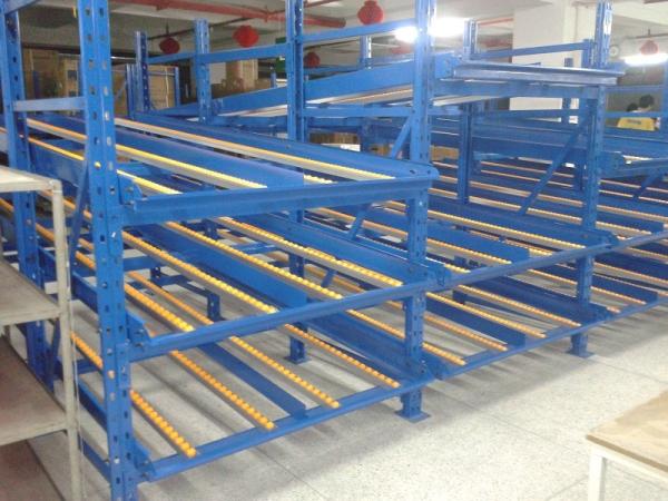 50KG material storage racks for conveyor carton , turn box piece picking gravity