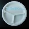 Buy cheap Round 11 inch 4 compartment disposable corn starch plates,3 compartments disposable corn starch plates, corn starch pack from wholesalers