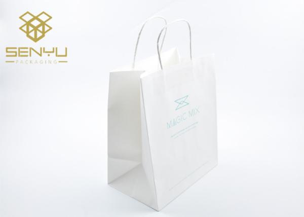 Buy cheap Small Printed Paper Gift Bags With Logo / Printed Ribbon Handle Bags from wholesalers