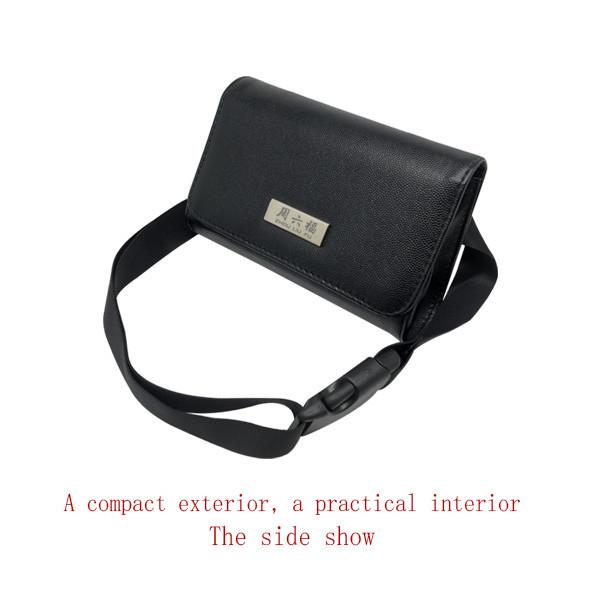 Buy cheap Black Pic Show PU Leather Waist Belt Bag 15*12*3cm from wholesalers