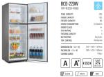 220L Two Doors Saving-energy Auto Defrost Refrigerator , Frost Free Refrigerator