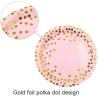 Buy cheap CE FDA 60 Pieces Party Pale Pink And Gold Paper Plates from wholesalers