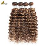 Piano 4/27 Ombre Human Hair Extensions Deep Wave Hair Bundles