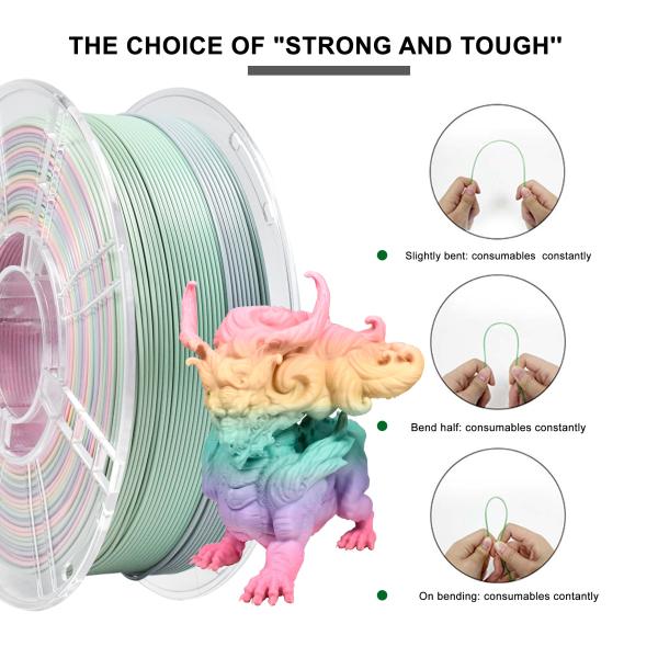 Buy cheap PLA+ Filament 1000g Color Matter Candy Rainbow 1.75mm 3d Printing Filament from wholesalers