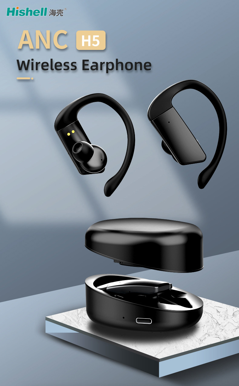 ANC Sport Bluetooth Earphones Anti Drop Wireless Waterproof Earbuds
