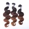 Buy cheap 8A Grade Ombre 3 Color No tangle no shedding Unproduced Virgin Brazilian Hair Weft from wholesalers