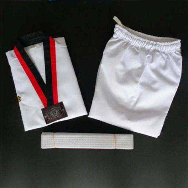Buy cheap 110-180cm High Quality Cotton/polyesterTaekwondo uniform martial arts clothes from wholesalers