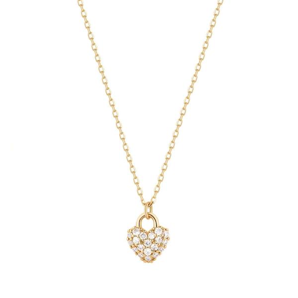 Buy cheap Stunning 18K Gold Dainty Romantic Heart Necklaces from wholesalers
