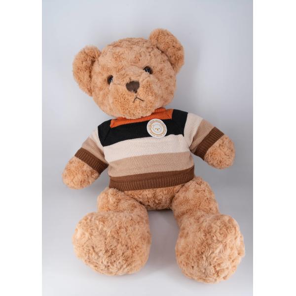 Different Colors Teddy Bear Long Plush Toy With Knit T Shirt Small Bear Stuffed Animal