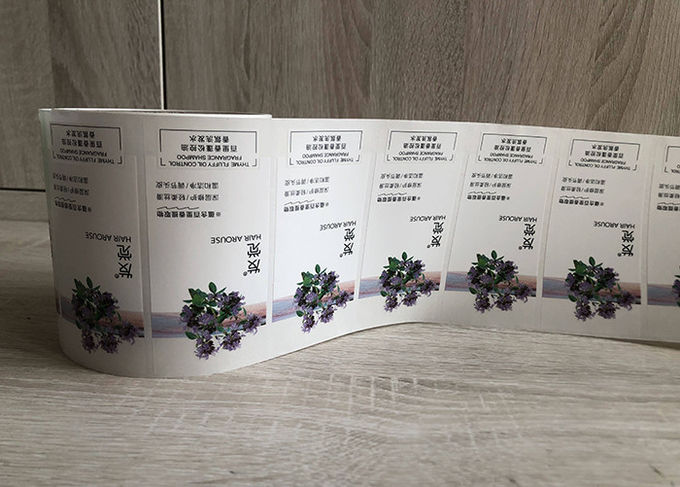 Full color printed waterproof clear vinyl shampoo bottle packaging sticky labels