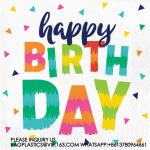 Happy Birthday Party Decoration Set Tie-Dye Disposable Banner Paper Plates