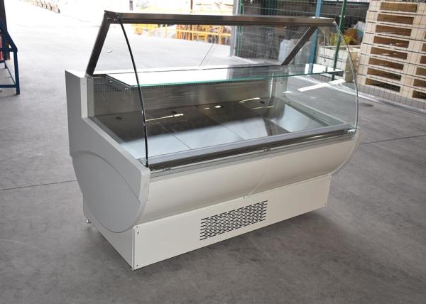 Buy cheap R404a Front Curved Glass Door Deli Display Fridge 1500mm Fan Cooling from wholesalers