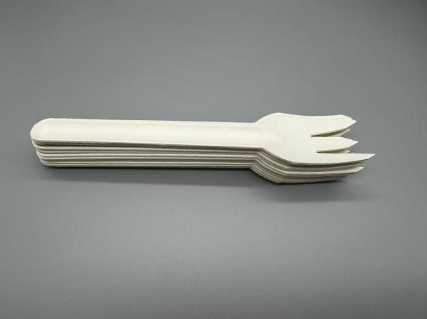 Disposable Paper Fork For Food Sugarcane Pulp Eco-Friendly 100% Biodegradable