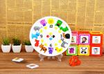 Magic Moving Wildlife Design Clock Arts And Crafts Toys With 8 DIY Colors 21CM